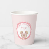 Gobelets En Papier Un Lapin Est En Train De Tourner Une Fille Rose (Recto)