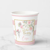 Gobelets En Papier Un lapin tourne une tasse de fête (Recto)