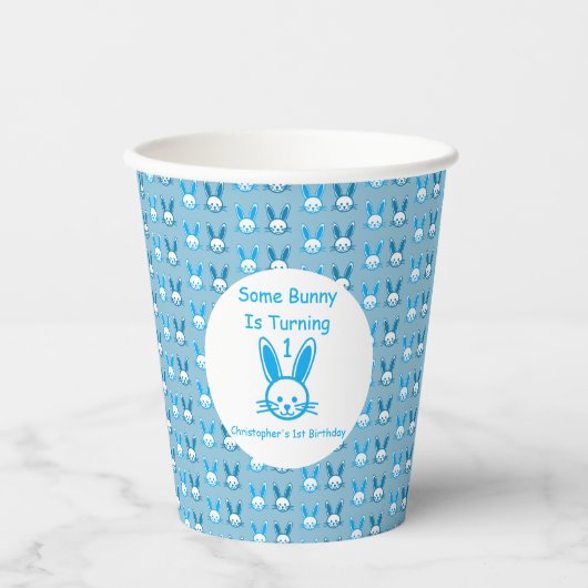 Gobelets En Papier Un Lapin Va Devenir Un Anniversaire (Recto)