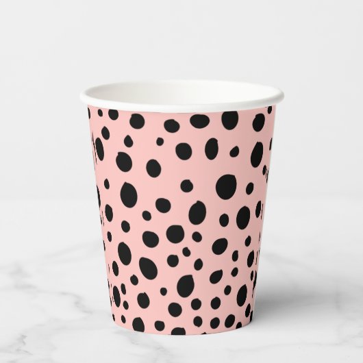 Gobelets En Papier Un léopard rose vif premier tasses de papier d'ann (Verso)