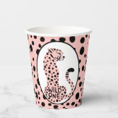 Gobelets En Papier Un léopard rose vif premier tasses de papier d'ann (Recto)