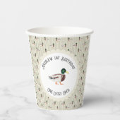 Gobelets En Papier Un Lucky Duck Mallard 1er anniversaire (Recto)