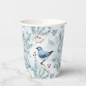 Gobelets En Papier Un oiseau dans un hiver froid - (Gauche)