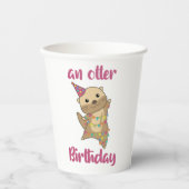Gobelets En Papier Un Otter Anniversaire Souhaite Joli Otter Cl Adult (Recto)