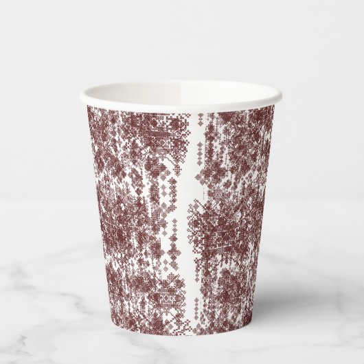 Gobelets En Papier Un papier d'emballage blanc symétrique avec un rep (Gauche)