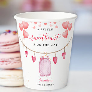 Gobelets En Papier Un Petit Amoureux Baby shower de la Saint Valent