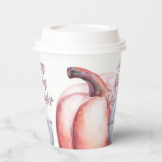 Gobelets En Papier Un petit anniversaire d'automne fleuri violet citr (Gauche)