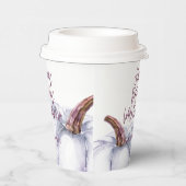 Gobelets En Papier Un petit anniversaire d'automne fleuri violet citr (Droite)