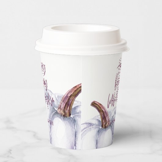 Gobelets En Papier Un petit anniversaire d'automne fleuri violet citr (Droite)