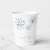 Gobelets En Papier Un petit Baby shower bleu Snowflake (Verso)