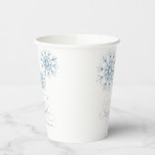 Gobelets En Papier Un petit Baby shower bleu Snowflake (Gauche)