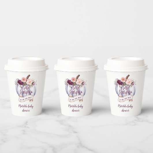 Gobelets En Papier Un petit baby shower d'automne citrouille (Multi)