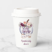 Gobelets En Papier Un petit baby shower d'automne citrouille (Verso)