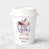 Gobelets En Papier Un petit baby shower d'automne citrouille (Recto)