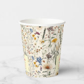 Gobelets En Papier Un petit Baby shower de fille Fleur sauvage (Droite)