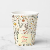 Gobelets En Papier Un petit Baby shower de fille Fleur sauvage (Recto)