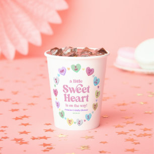 Gobelets En Papier Un petit Baby shower de Saint Valentin