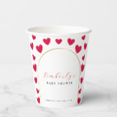 Gobelets En Papier Un petit Baby shower de Valentines d'Arc (Verso)