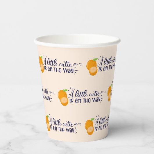 Gobelets En Papier Un Petit Baby shower d'Oranges Cutie (Verso)