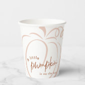 Gobelets En Papier Un petit Baby shower en terre cuite Citrouille Boh (Recto)