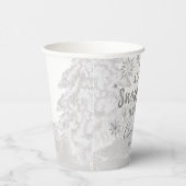 Gobelets En Papier Un petit Baby shower gris flocon (Droite)