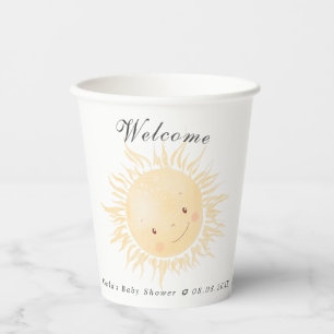 Gobelets En Papier Un Petit Ciel Soleil Coupes De Papier Personnalisé