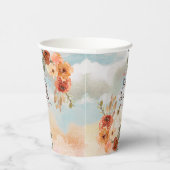 Gobelets En Papier Un Petit Citrouille | Automne Floral Girl Baby Spr (Droite)