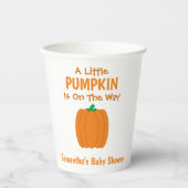 Gobelets En Papier Un Petit Citrouille Est En Route (Recto)