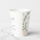 Gobelets En Papier Un petit Citrouille se trouve sur le Baby shower W (Droite)