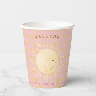 Gobelets En Papier Un Petit Coupe De Papier Personnalisé Rose Brillan