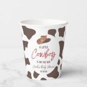 Gobelets En Papier Un petit cow-boy rodéo rodéo Baby shower occidenta (Verso)
