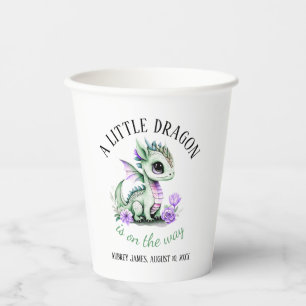 Gobelets En Papier Un petit dragon est en route Baby Shower