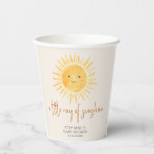 Gobelets En Papier Un Petit Rayon Du Baby shower Boho Sunshine (Recto)