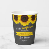 Gobelets En Papier Un Petit Tournesol Est En Route ! Baby shower (Verso)