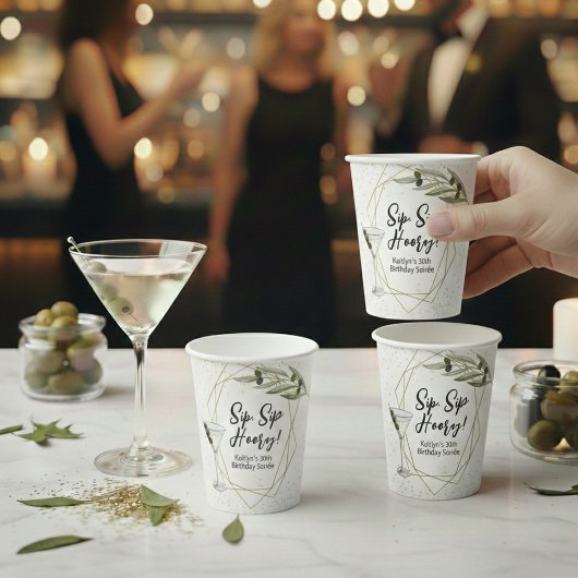 Gobelets En Papier Un peu de plaisir Soirée Martini