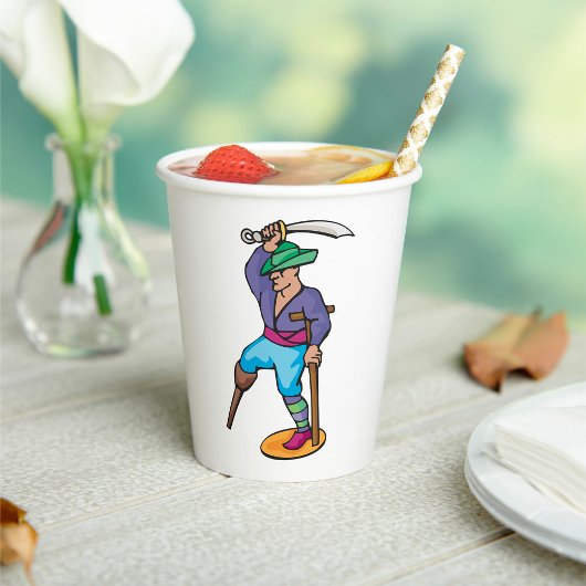 Gobelets En Papier Un pirate à pattes