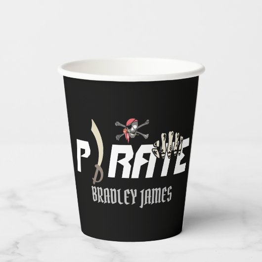 Gobelets En Papier Un pirate | International Talk Like a Pirate day (Verso)