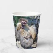 Gobelets En Papier Un Poulet Fluffeux Laide, (Verso)