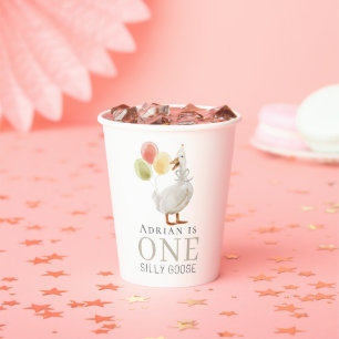 Gobelets En Papier Un Silencieux Goose Beige 1er Anniversaire
