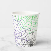 Gobelets En Papier Un simple Motif Web d'Halloween Spider (Verso)