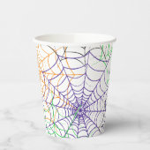 Gobelets En Papier Un simple Motif Web d'Halloween Spider (Gauche)