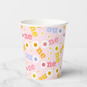 Gobelets En Papier Un sourire premier anniversaire Daisy Pastel Girls (Verso)