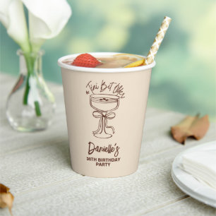 Gobelets En Papier Un Tini Bit plus vieux Espresso Martini 30e annive