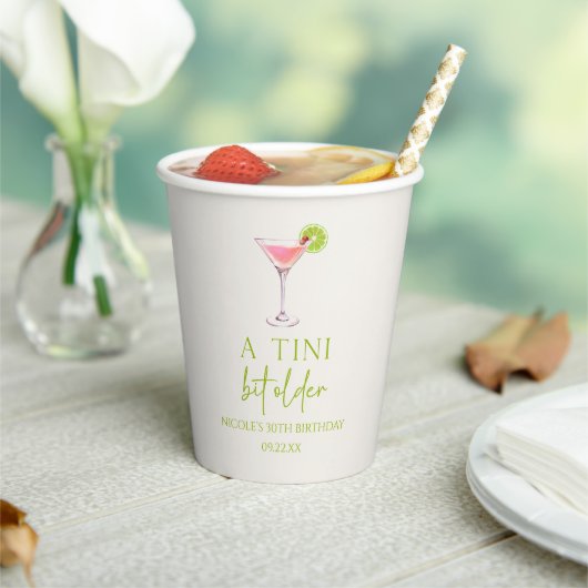 Gobelets En Papier Un Tini Un Peu Plus Ancien Cosmo Rose Martini Anni (Insitu)