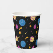 Gobelets En Papier Un Vaisseau Voyageant À Travers La Galaxie (Verso)