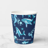 Gobelets En Papier Under the Sea birthday invitation, ocean boy  (Recto)