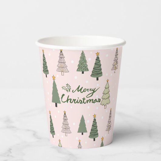 Gobelets En Papier Under the Snowy Trees – Christmas (Verso)