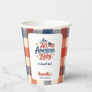 Gobelets En Papier Une Baby Shower Tout Américaine Plaid de Buffalo R