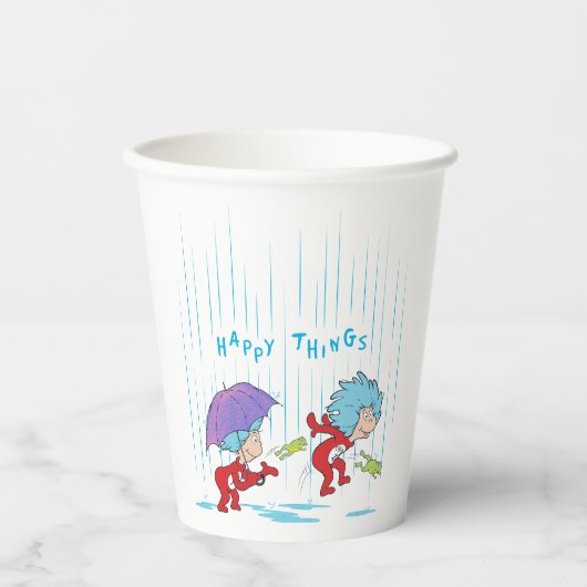 Gobelets En Papier Une chose deux choses heureuses (Recto)