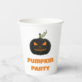 Gobelets En Papier Une Coupe De Papier Avec Un Texte De Parti Citroui (Recto)